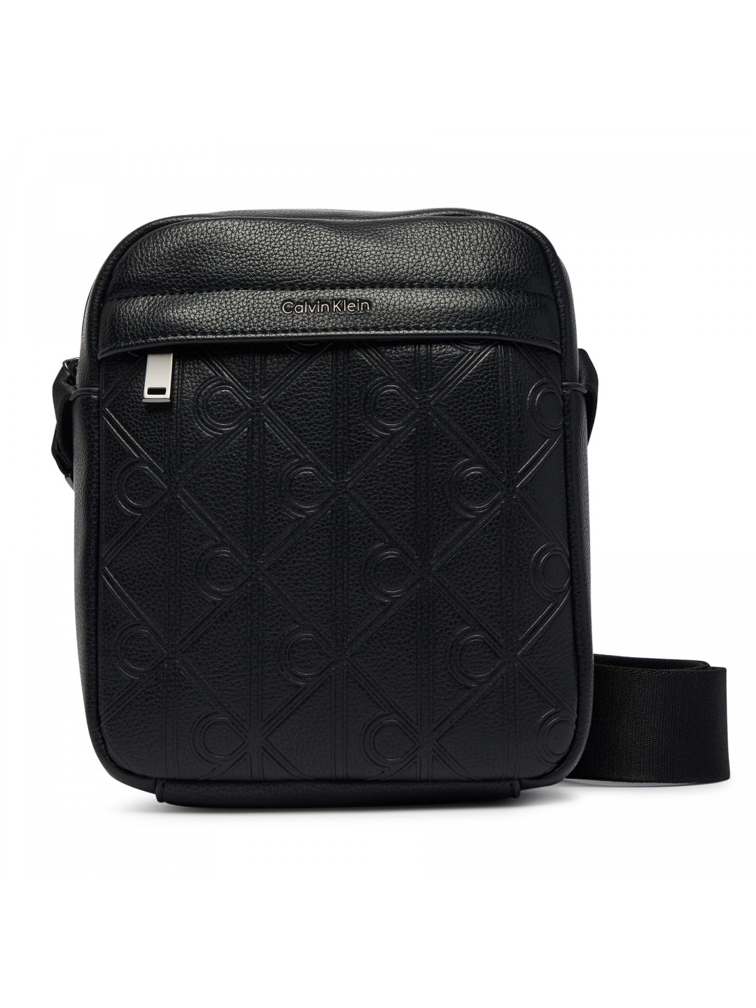 Brašna Calvin Klein Emblem Aop Deboss Reporter LV04D3562G Černá